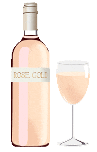 RoseGoldWine wine rose drinks dallas Sticker