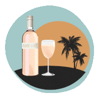 RoseGoldWine wine rose drinks dallas Sticker