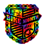 Tie Dye Bikemonth Sticker by May is Bike Month
