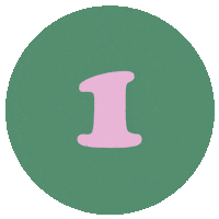 Typography Number Sticker
