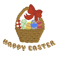 Happy Easter Eggs Sticker