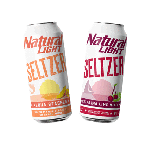 Natural-Light-Beer party beer cheers drinks Sticker