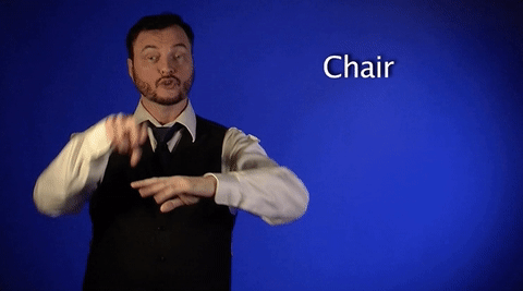sign language chair GIF by Sign with Robert