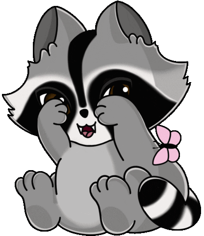 Butterfly Raccoon Sticker