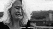 sad black and white GIF