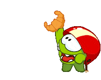 Happy Food Sticker by Om Nom