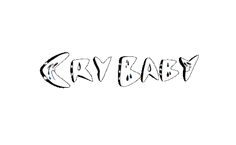 Crybabyzine giphyupload crybaby zine publication Sticker