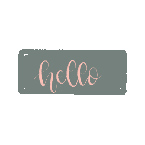 Lettering Hello Sticker