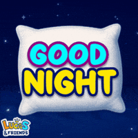 Good Night Pillow GIF by Lucas and Friends by RV AppStudios