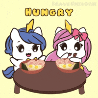 Hungry Feed Me GIF by Brave Unicorn