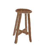 Vintage Chair Sticker by Our Second Nature