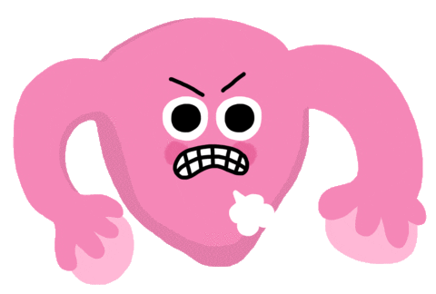 Angry Uterus Sticker by mrodilla