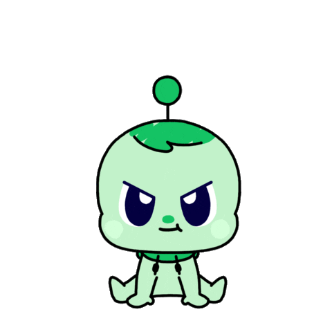 meroni_toon giphyupload heart alien kid Sticker