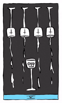 5 of cups wine GIF