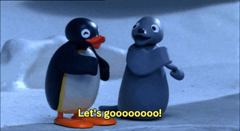 Lets Go Cheers GIF by Pingu