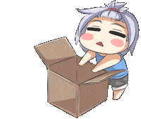 Cat Box Sticker by Jin