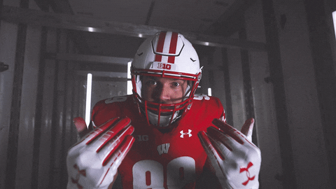 Football Come At Me GIF by Wisconsin Badgers