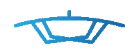 teqis blue table curved teq Sticker