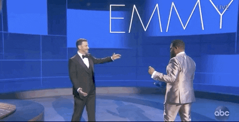 Jimmy Kimmel Hug GIF by Emmys
