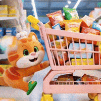 Shopping Spree Cat GIF by UpStudiosWorld