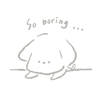 Bored Dog Sticker