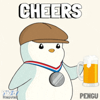 Bottoms Up Cheers GIF by Pudgy Penguins