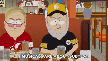 musicals subtext GIF by South Park 