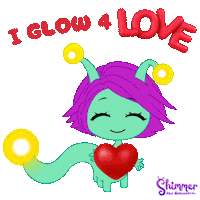 Love Bomb Hearts Sticker by ShimmertheGlowworm