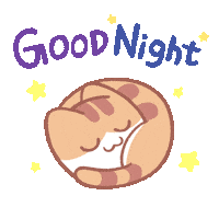 Good Night Cat Sticker