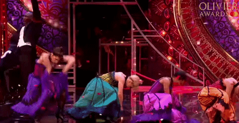 Moulin Rouge Dancing GIF by Official London Theatre
