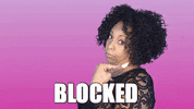 ComedianHollyLogan mad hand annoyed stop GIF