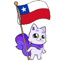 Flag Chile Sticker by Lucky Kat Studios