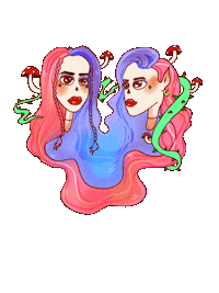 Excited Girl Sticker