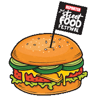 IMHBUSINESS hungry burger reporter streetfood Sticker