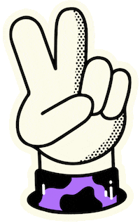 lacharbonne rock peace hand hands Sticker