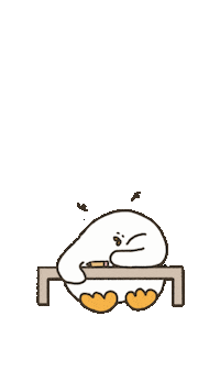 eyw_newme tired sleepy duck 피곤 Sticker