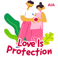 Aia Sticker by Book of Lai