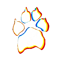 MaxGlobalProducts glitch paw pawprint max global products Sticker