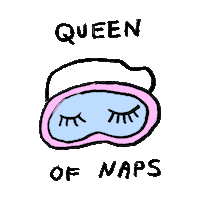 queen sleeping Sticker