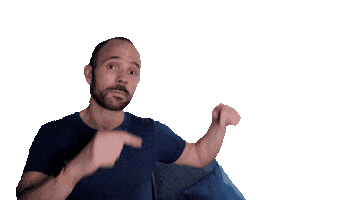 CMLearning man point pointing look here Sticker