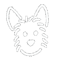 犬 白 Sticker