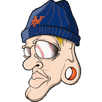 SteveTheBum queens mets new york mets polar bear Sticker