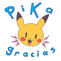 vanessabegazolopez pokemon thank you gracias pikachu Sticker