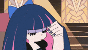 Panty And Stocking Eating GIF