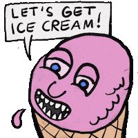 Ice Cream Summer Sticker by Vienna Pitts