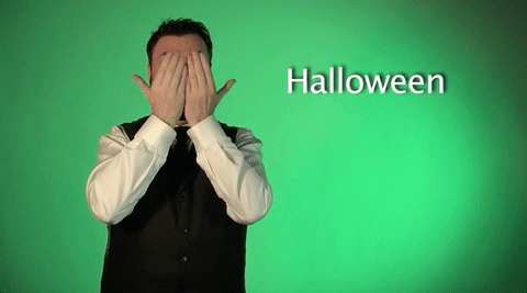sign language halloween GIF by Sign with Robert