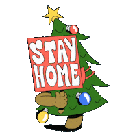 Stay Home Merry Christmas Sticker by INTO ACTION