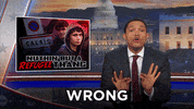 #tdsreactions #tdsreaction #wrong #no #nope #incorrect #fail #mfw #lol GIF by The Daily Show with Trevor Noah