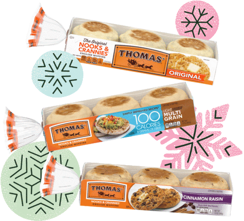 Holiday Thomas Sticker by Bimbo Bakeries