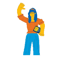 NAUADV hi school college waving Sticker